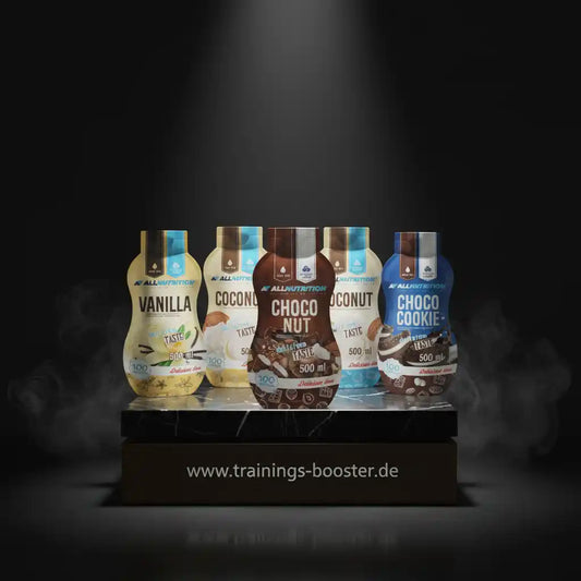 AllNutrition Proteinshakes in Vanille, Kokos, Choco Nut und Choco Cookie Geschmack