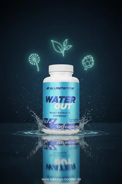 Wasser-Aus-Booster mit Pflanzenextrakten und Bioperine, 120 Kapseln für Sport und Fitness