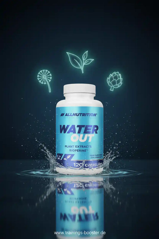 Wasser-Aus-Booster mit Pflanzenextrakten und Bioperine, 120 Kapseln für Sport und Fitness