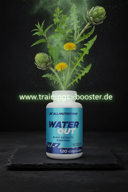 Wasser-Aus-Booster mit Pflanzenextrakten und Bioperine, 120 Kapseln für Sport und Fitness