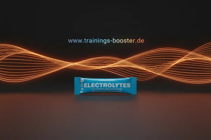 Elektrolyt-Booster für Sport und Training mit leuchtenden Linien im Hintergrund