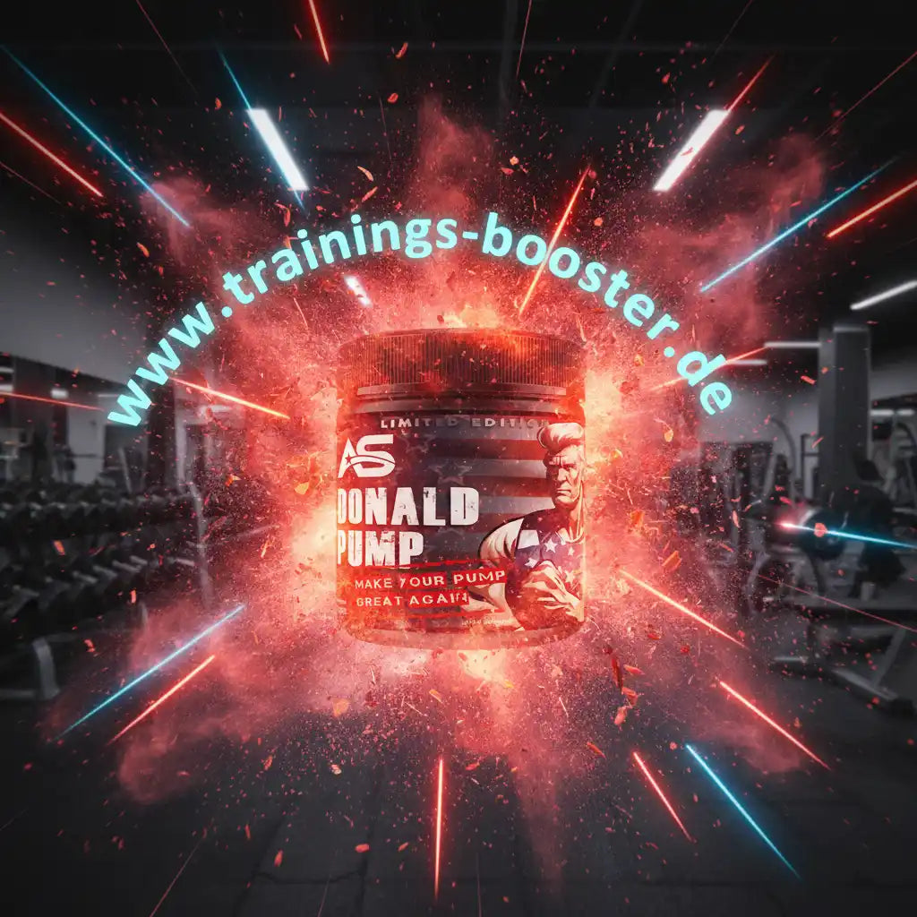 Donald Pump Pre-Workout Booster mit explosivem Effekt im Fitnessstudio