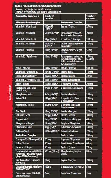 Bad Ass® PAK - 30 Portionen - trainings-booster.de
