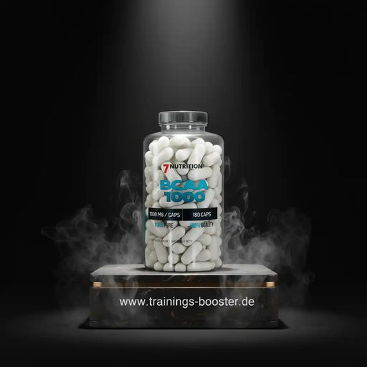 BCAA 1000 Kapseln von 7 Nutrition – 180 Caps, 1000 mg pro Kapsel, rein & hochwertig für Sport und Training