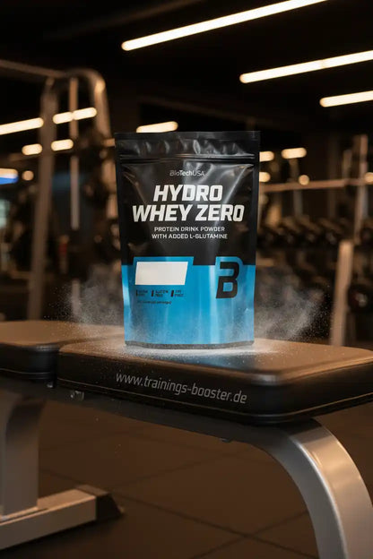 BioTechUSA Hydro Whey Zero Proteinpulver mit L-Glutamin im Fitnessstudio