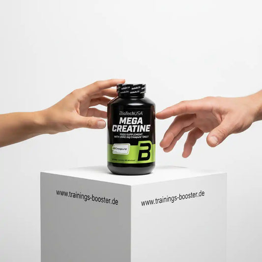 Mega Creatine von BioTechUSA, Nahrungsergänzungsmittel für Sportler mit 2040 mg Creapure täglich