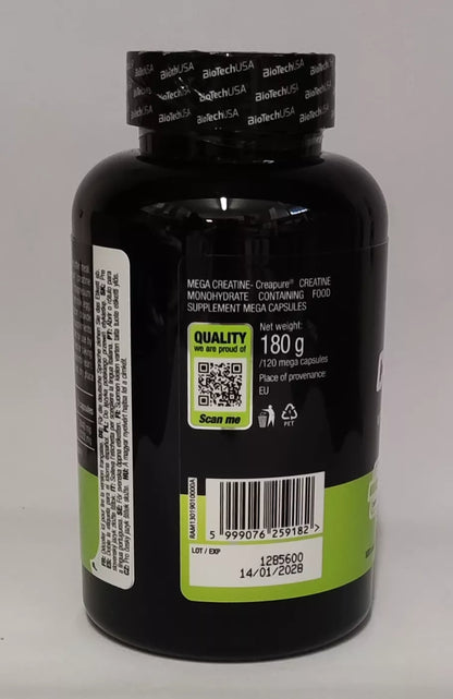 Biotech USA Mega Creatine 120 Megakapseln - trainings-booster.de