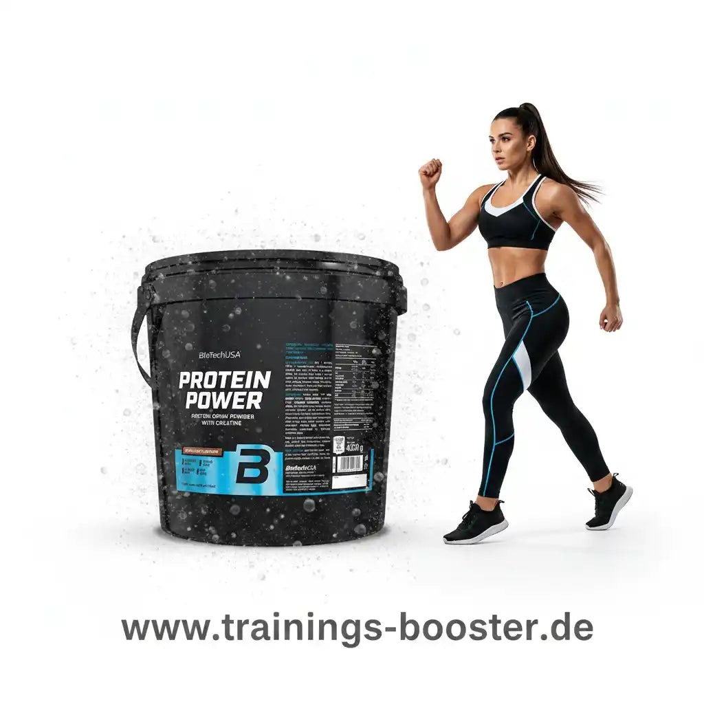 Protein Power Pulver mit Kreatin für Fitness und Muskelaufbau, ideal für Sportler und Training