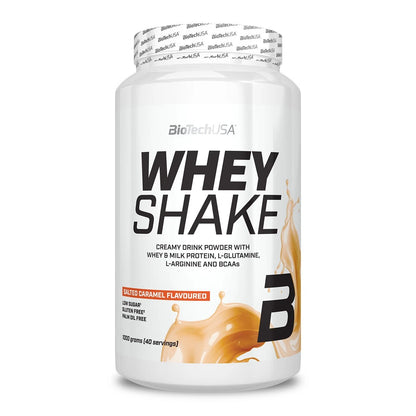 BioTechUSA Whey Shake Salted Caramel – Proteinpulver mit Whey & Milchprotein, BCAAs, glutenfrei