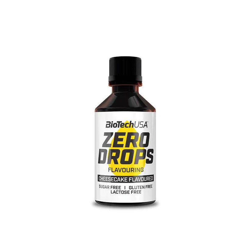 BioTech USA Zero Drops Käsekuchen-Aroma, zuckerfrei, glutenfrei, laktosefrei