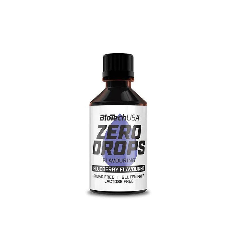 BioTechUSA Zero Drops Blueberry Geschmack – zuckerfrei, glutenfrei, laktosefrei