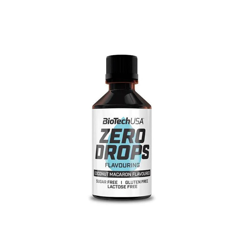 BioTechUSA Zero Drops Kokos-Makronen-Geschmack, zuckerfrei, glutenfrei, laktosefrei