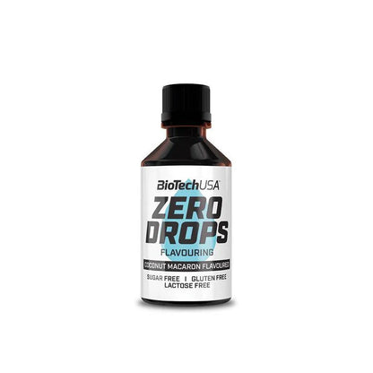 BioTechUSA Zero Drops Kokos-Makronen-Geschmack, zuckerfrei, glutenfrei, laktosefrei