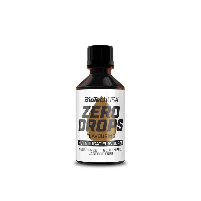 BioTechUSA Zero Drops Nuss-Nougat-Aroma, zuckerfrei, glutenfrei, laktosefrei