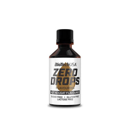 BioTechUSA Zero Drops Nuss-Nougat-Aroma, zuckerfrei, glutenfrei, laktosefrei