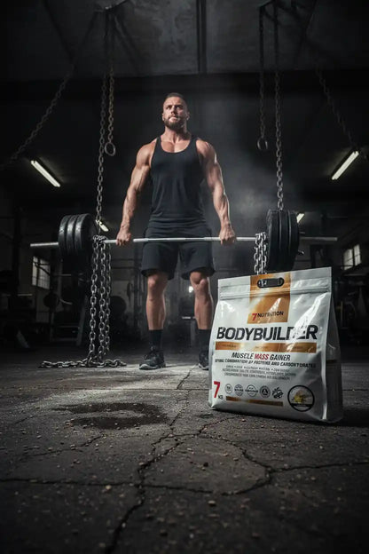 Muskelaufbau mit Bodybuilder Muscle Mass Gainer – Krafttraining im Fitnessstudio