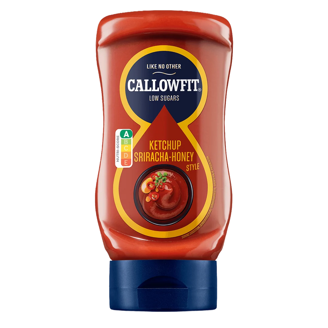 Callowfit Ketchup Sriracha-Honey Style Flasche mit Nutri-Score