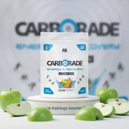 FA Nutrition Carborade Kohlenhydrat Pulver 1kg zur Energie und Regeneration mit grünen Äpfeln