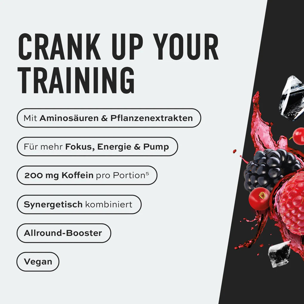 CRANK PRE Workout Booster 380g - trainings-booster.de