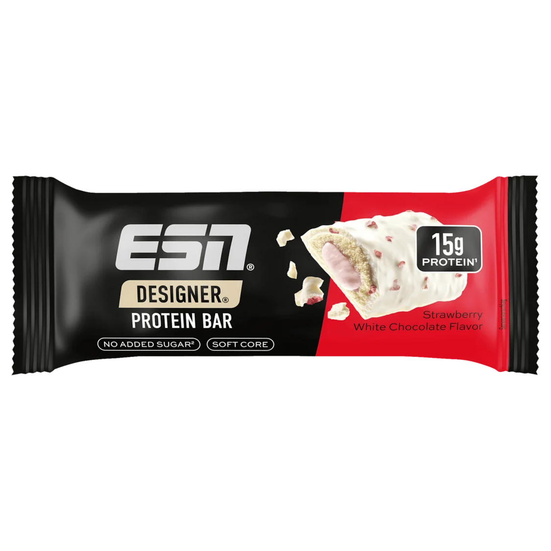 ESN Designer Protein Bar in Erdbeer-Weißer-Schokolade Geschmack