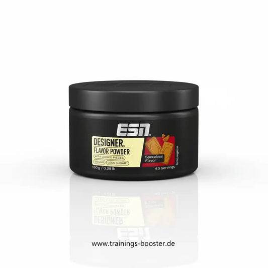 ESN Designer Flavor Powder mit Keksstücken, vegan und weniger Zucker, Speculoos Geschmack