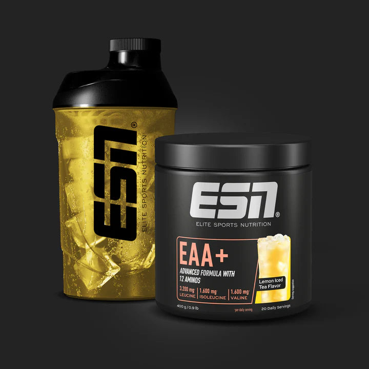 EAA+ Lemon Iced Tea Geschmack Pulver und Shaker, Nahrungsergänzung für Sportler