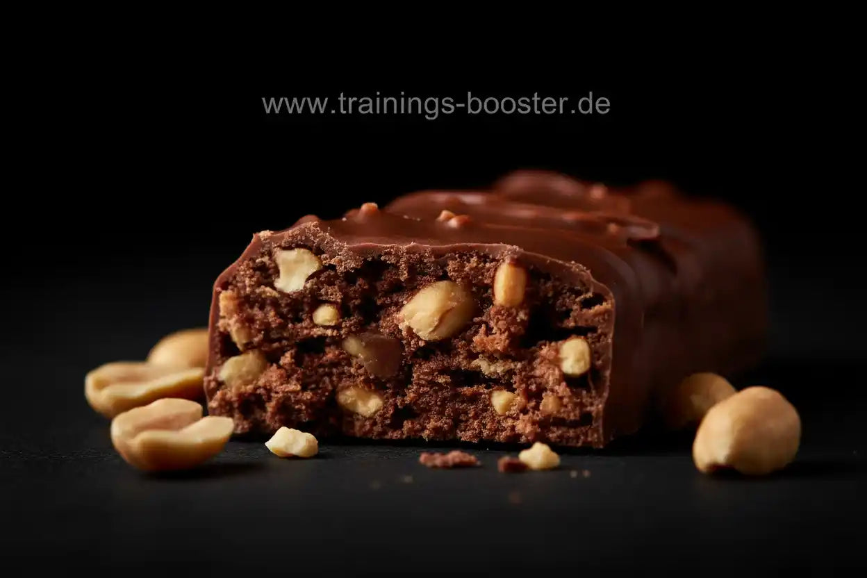 Schokoladen-Proteinriegel mit Nüssen für Sportler und Fitness-Enthusiasten