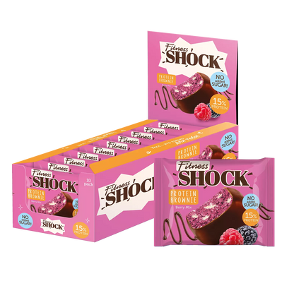 Fitness SHOCK® PROTEIN BROWNIE 10 x 50g - trainings-booster.de