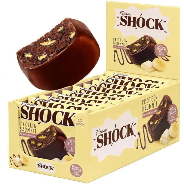 Fitness SHOCK® PROTEIN BROWNIE 10 x 50g - trainings-booster.de