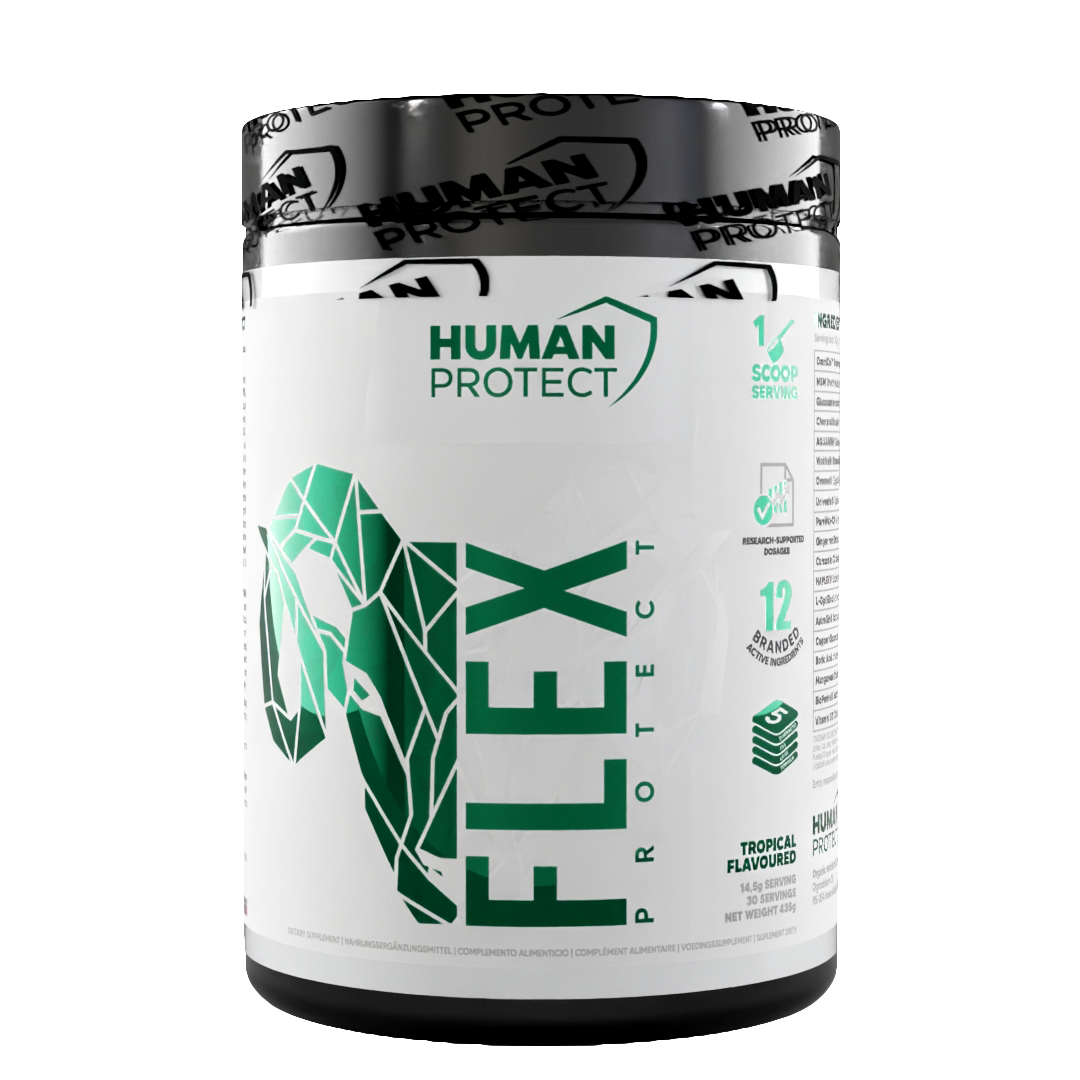 Human Protect Flex Protect – tropisch aromatisiertes Nahrungsergänzungsmittel mit 12 Wirkstoffen