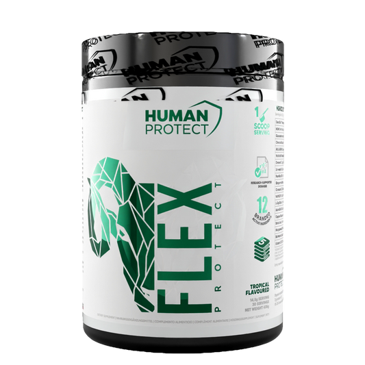 Human Protect Flex Protect – tropisch aromatisiertes Nahrungsergänzungsmittel mit 12 Wirkstoffen