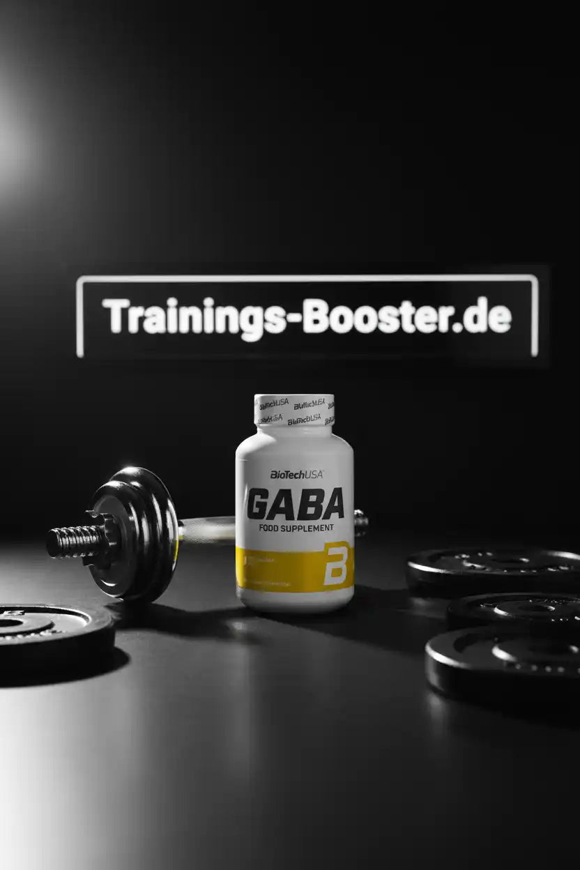GABA Nahrungsergänzungsmittel von BioTechUSA mit Hantel und Gewichten für Fitness & Training