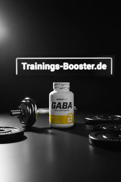 GABA Nahrungsergänzungsmittel von BioTechUSA mit Hantel und Gewichten für Fitness & Training