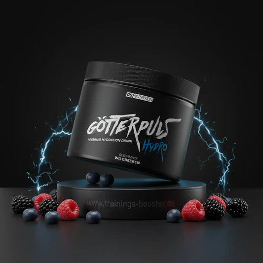 Götterpuls Hydro Premium Hydration Drink Wildbeeren Geschmack mit Beeren und Energieeffekt