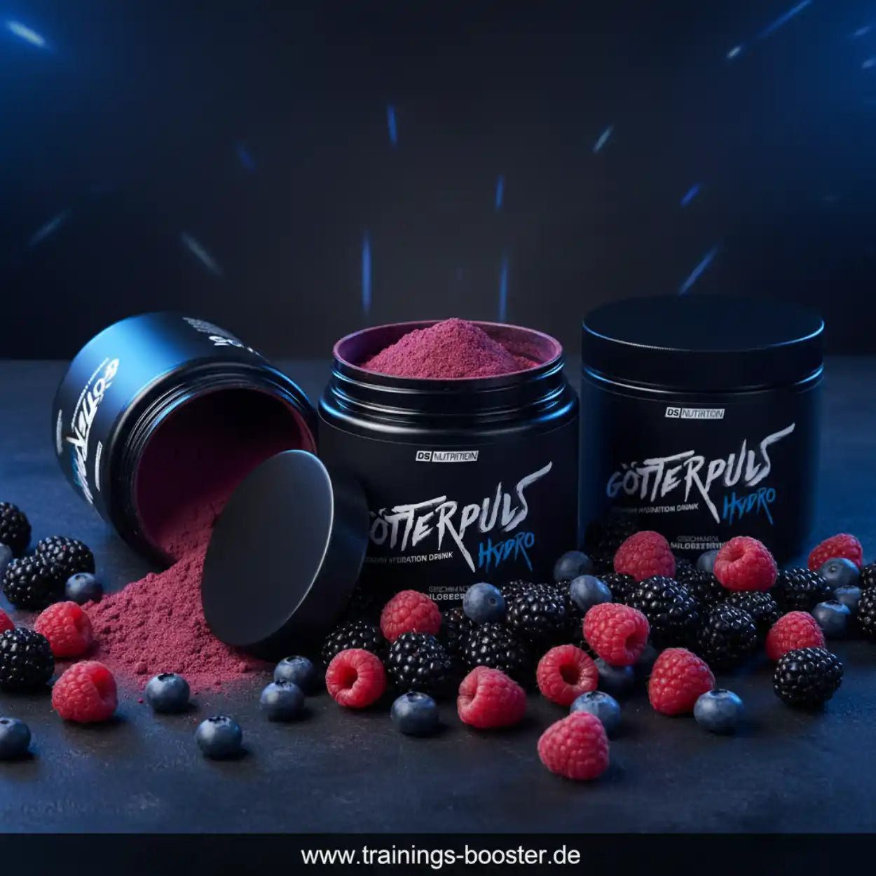 Götterpuls Hydro Hydratationsgetränk mit Beeren, Nahrungsergänzungsmittel für Sportler