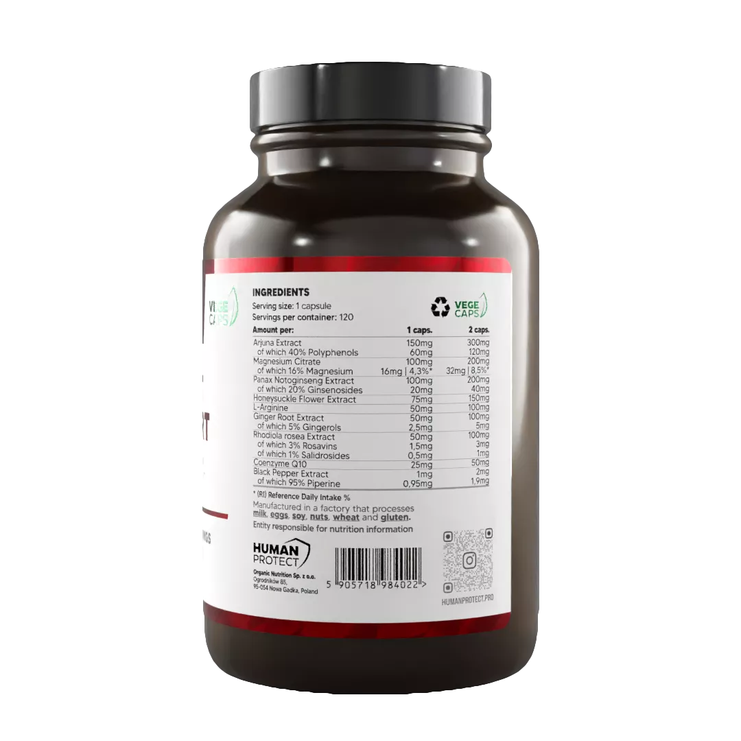 HUMAN PROTECT HEART SUPPORT – 120 VEGE CAPS. - trainings-booster.de