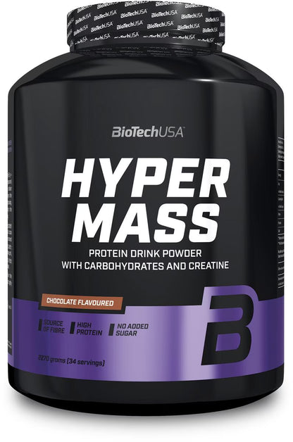 BioTechUSA Hyper Mass Protein Powder mit Kohlenhydraten & Kreatin, Schokoladen-Geschmack, 2270g