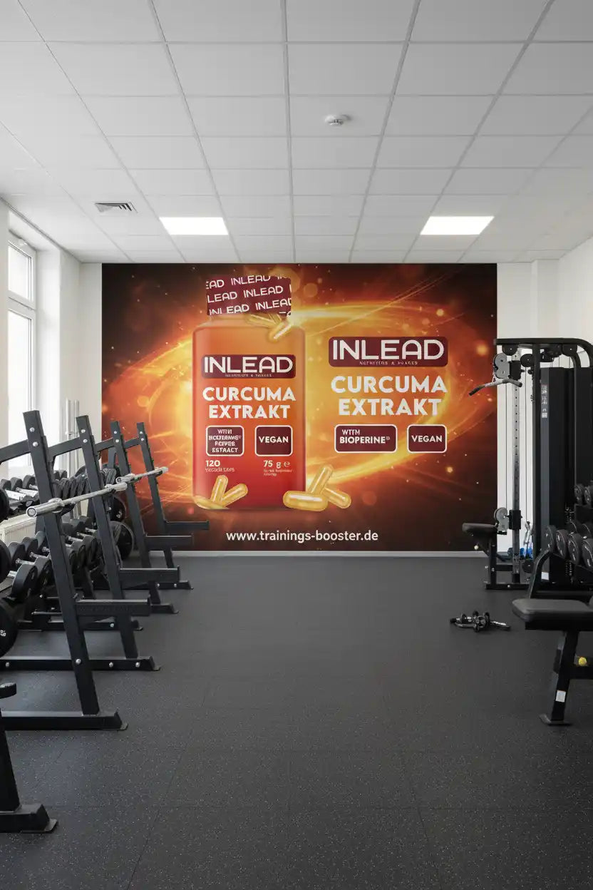 INLEAD Curcuma Extrakt mit Bioperine® und veganen Kapseln im Fitnessstudio