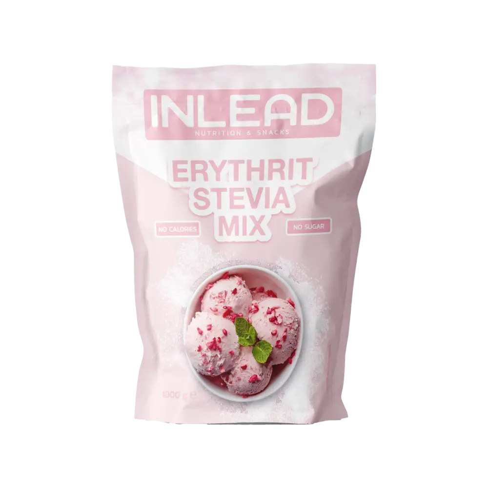INLEAD Erythrit Stevia Mix – zuckerfrei, kalorienfrei, 1000g Beutel mit Eisbild