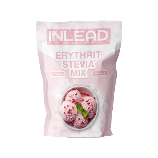 INLEAD Erythrit Stevia Mix – zuckerfrei, kalorienfrei, 1000g Beutel mit Eisbild