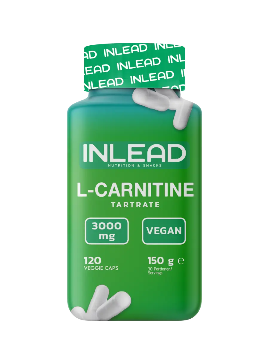 Grüne Dose INLEAD L-Carnitine Tartrate 3000mg vegan, 120 Kapseln, Sportnahrung