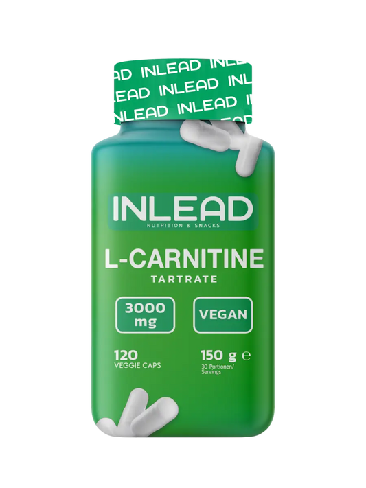 Grüne Dose INLEAD L-Carnitine Tartrate 3000mg vegan, 120 Kapseln, Sportnahrung