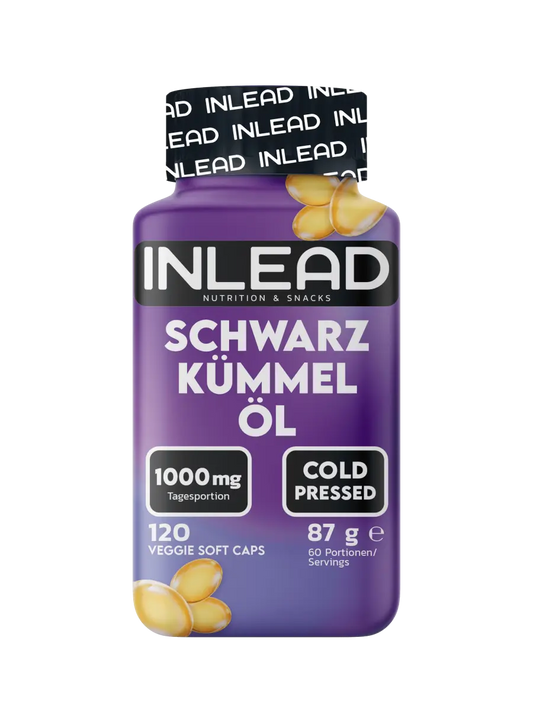 INLEAD Schwarzkümmelöl 1000 mg, 120 Veggie Soft Caps, kaltgepresst