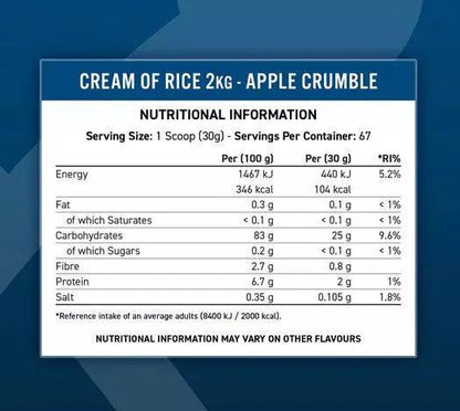 Instant Rice Pudding Cream of Rice (2kg) - trainings-booster.de