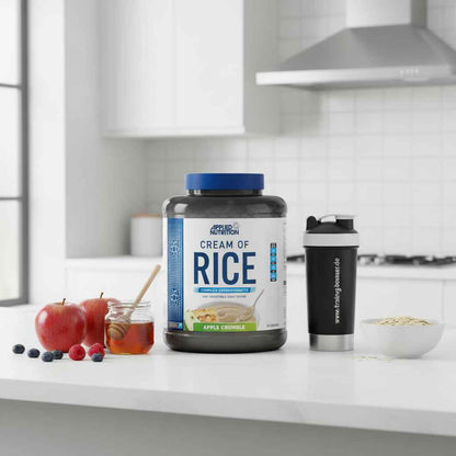 Cream of Rice Apfel-Crumble von Applied Nutrition, ideal für Sportler und Fitness-Booster mit Obst und Honig