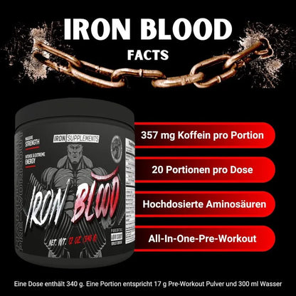 Iron Blood Pre-Workout Booster 340g - trainings-booster.de