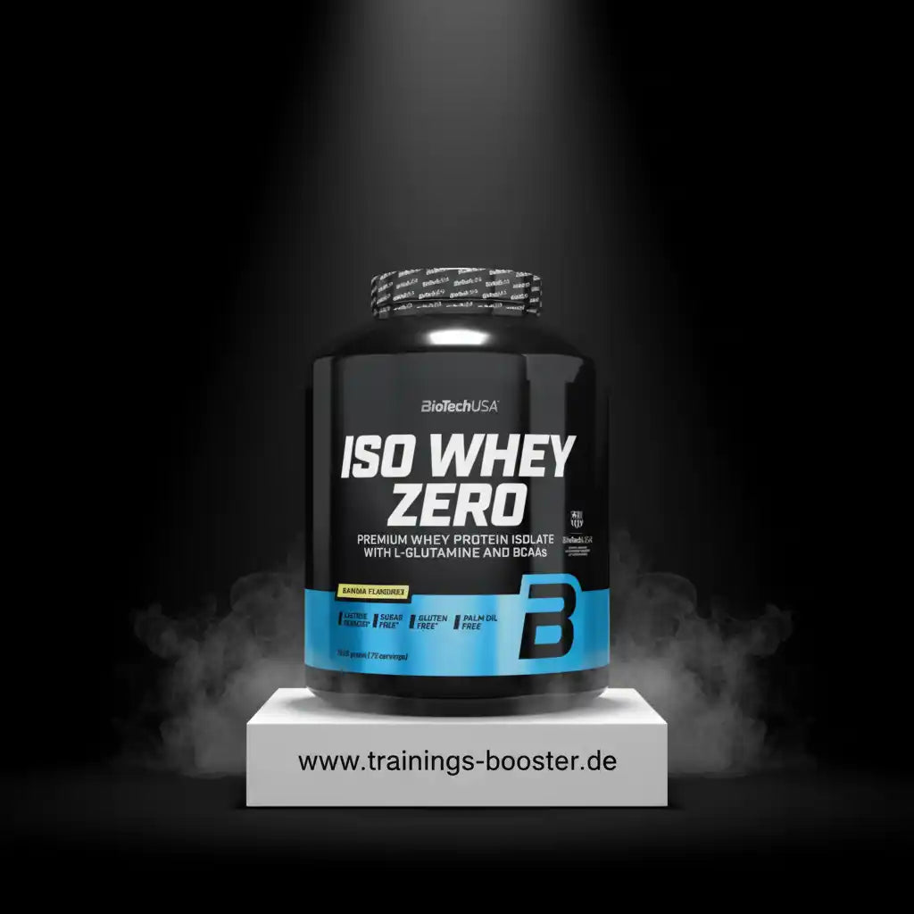 ISO WHEY ZERO Proteinpulver von BioTechUSA mit L-Glutamin und BCAAs, zuckerfrei und glutenfrei