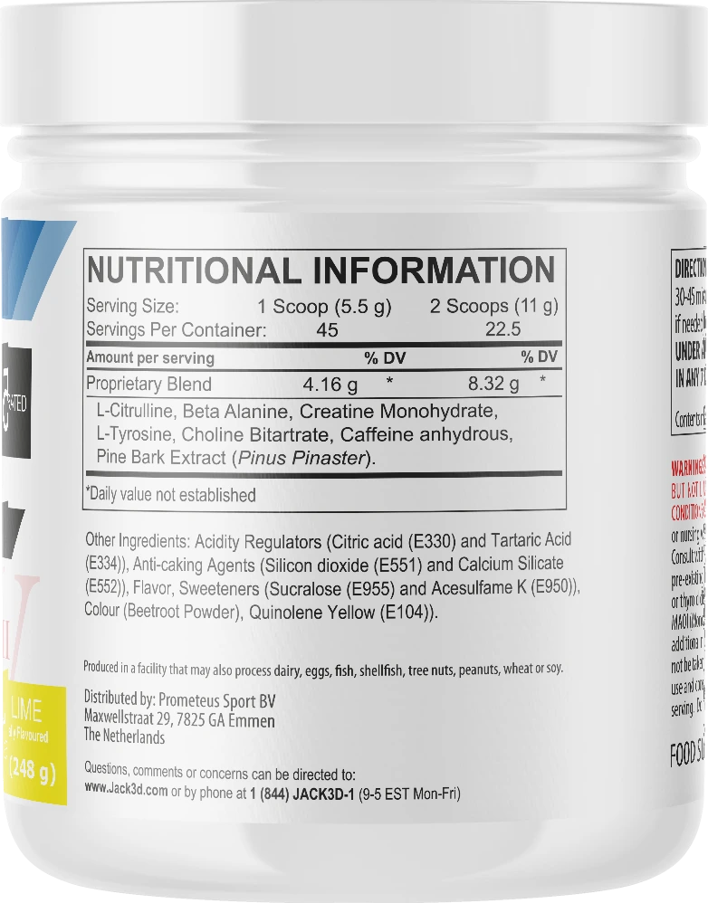 JaCK3D ADVANCED Pre Workout Booster 248g - trainings-booster.de