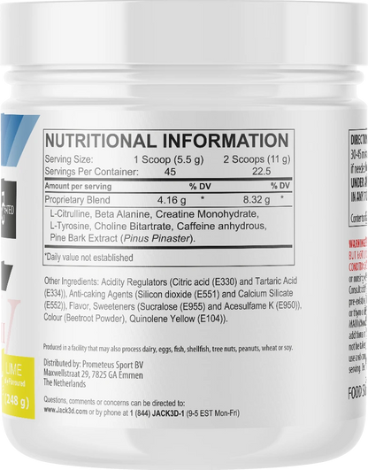 JaCK3D ADVANCED Pre Workout Booster 248g - trainings-booster.de