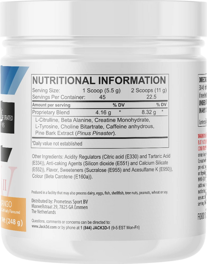 JaCK3D ADVANCED Pre Workout Booster 248g - trainings-booster.de